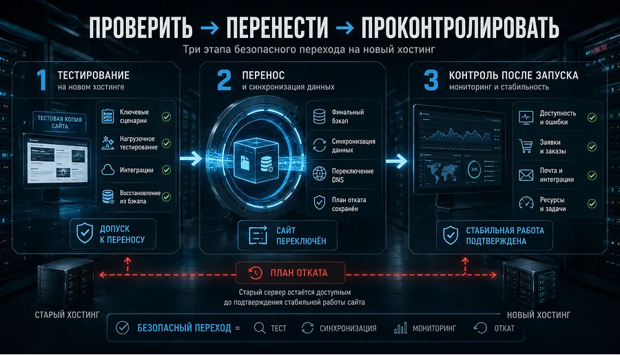 Как проверить хостинг и безопасно перенести сайт